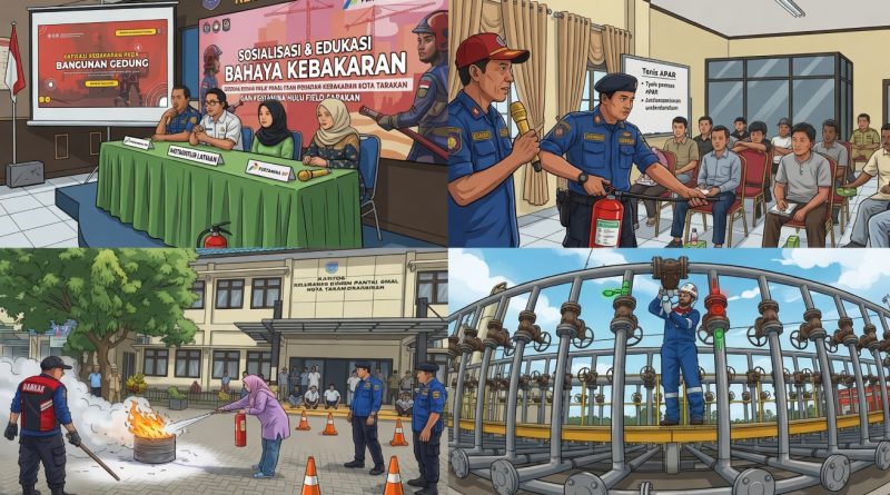 Ancaman Nyata! Pertamina EP Turun Tangan Latih 207 Warga Tarakan Hadapi Kebakaran
